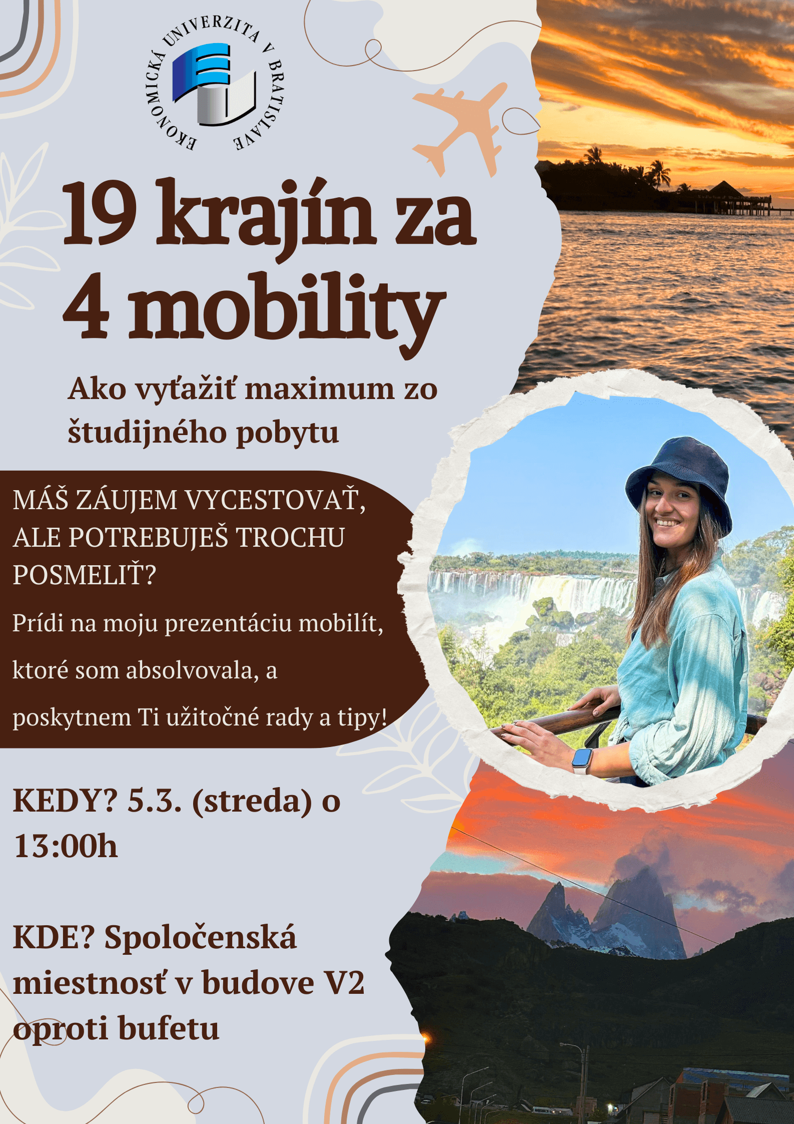 Pozvánka na prednášku 19 krajín za 4 mobility