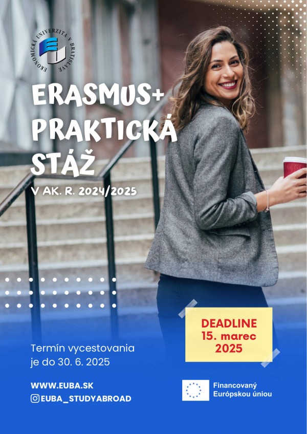 Neváhaj a využi jedinečnú príležitosť zúčastniť sa Erasmus+ praktickej stáže