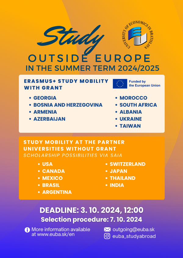 Study outside Europe in the summer semester 2024/2025